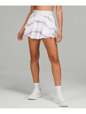 Lululemon Court Rival High-Rise Running Tennis Skirt Transverse Lilac Multi 8